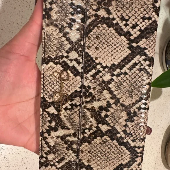 Jessica Simpson - snakeskin print with logo and stud embellishments. - Picture 5 of 5